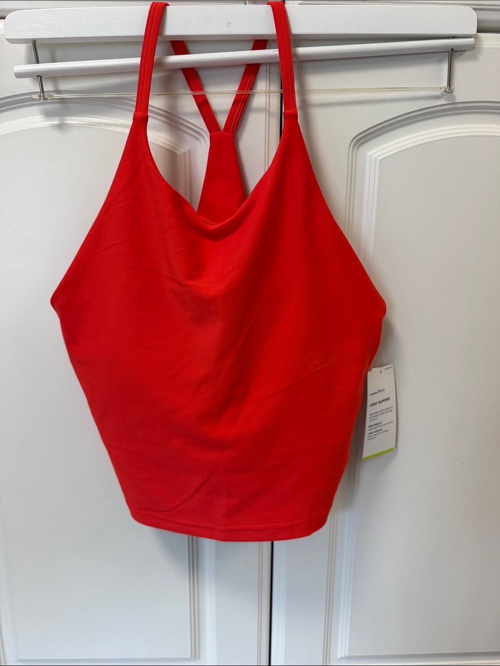 NWT Old Navy size Med Active Powersoft light Support Racerback Sport Bra Orange